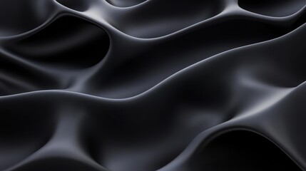 Obraz premium A black and white image of a fabric with a wave pattern