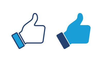 Thumbs up icon vector. Hand like. Like icon vector.