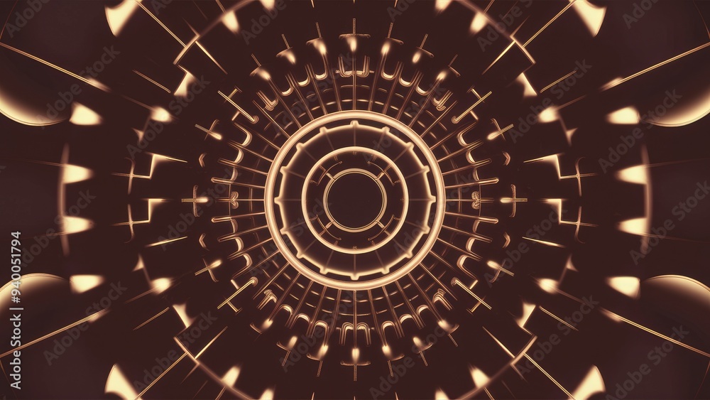 Poster 3d abstract background with grid pattern and defocused bokeh effect