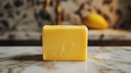 cheese on the table, square shaped butter