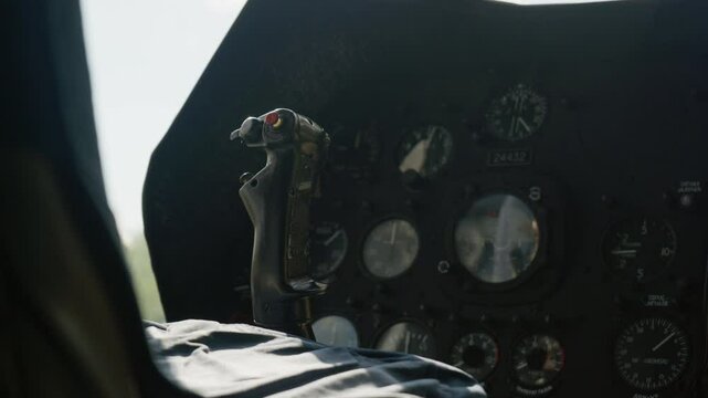 control lever of an helicopter