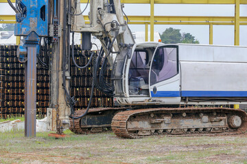 The machine used to driven pile for building foundation work.