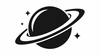 Saturn icon, Saturn with sparkle silhouette, cosmos and planet, Saturn silhouette vector   © Trendy CraftSVG 