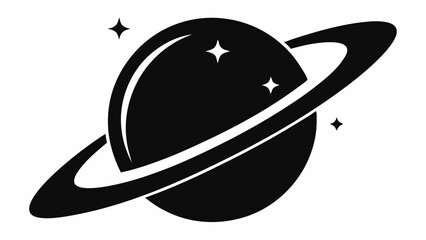 Saturn icon, Saturn with sparkle silhouette, cosmos and planet, Saturn silhouette vector   © Trendy CraftSVG 