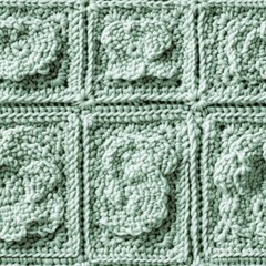 Light green crochet design, seamless pattern