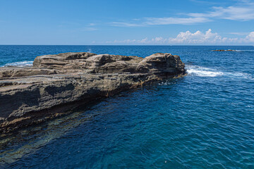 和歌山 南紀白浜の三段壁の風景 日本