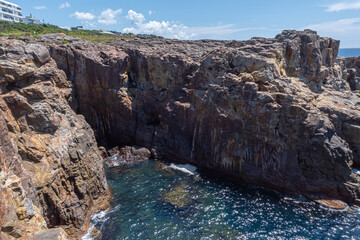 Obraz premium 和歌山 南紀白浜の三段壁の風景 日本