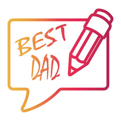 greeting Line Gradient Icon