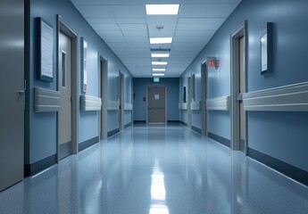Fototapeta premium Empty Hospital Corridor