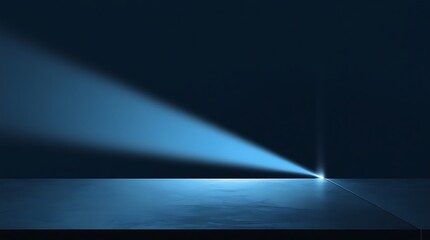 A blue light beam piercing through darkness, symbolizing clarity, focus, and visionary thinking- wallpaper, backdrop