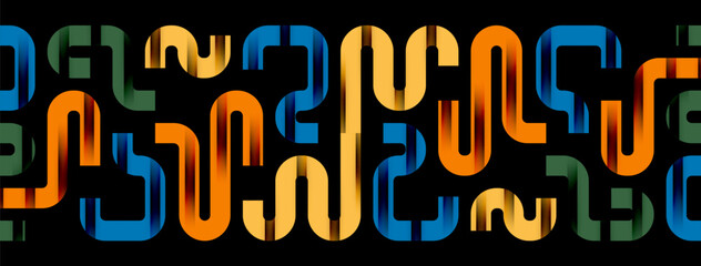 Dynamic waves, flowing lines, stripes vector geometric elements minimal pattern. Vector Illustration For Wallpaper, Banner, Background, Card, Book Illustration, landing page