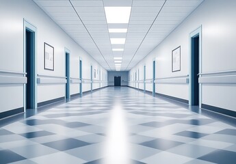 Obraz premium Sterile Hospital Corridor
