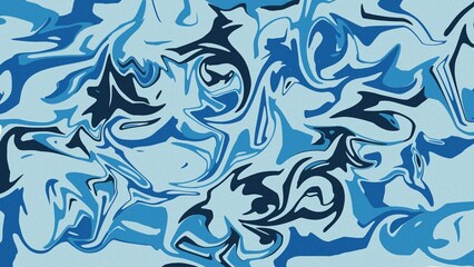 Midnight blue, dark blue, blue, baby blue gradient background with noise. Abstract wavy liquid background, saturated vivid color blend