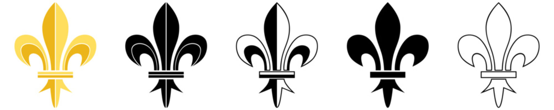 Fleur de lys SVG Icons Set