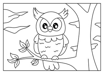 Owl on a tree coloring pages provide a creative and fun activity for kids and adults, enhancing fine motor skills, concentration, and imagination with unique owl designs.