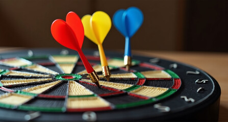 Fototapeta premium darts on target