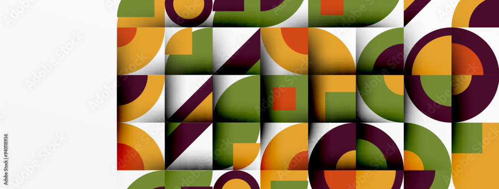 Aufkleber modern geometrical abstract background - circles. business or technology presentation design