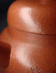 Fototapeta premium Closeup of a purple clay teapot, traditional Chinese tea culture