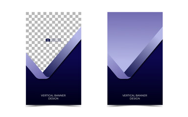 VERTICAL BANNER 42 EDITABLE ABSTRACT BANNER DESIGN WITH PHOTO INSERT OPTION - VERSATILE FOR ANY PURPOSE