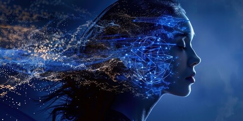 the person in a blue