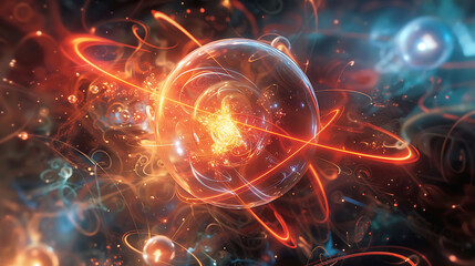 Dynamic visualization of quarks forming protons and neutrons within an atomic nucleus