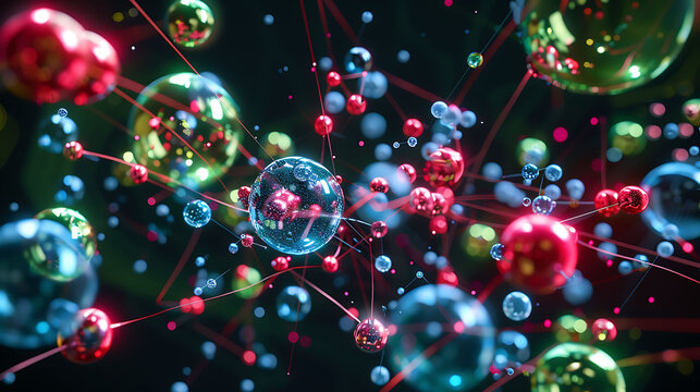 Dynamic visualization of the interactions between quarks and gluons within a proton