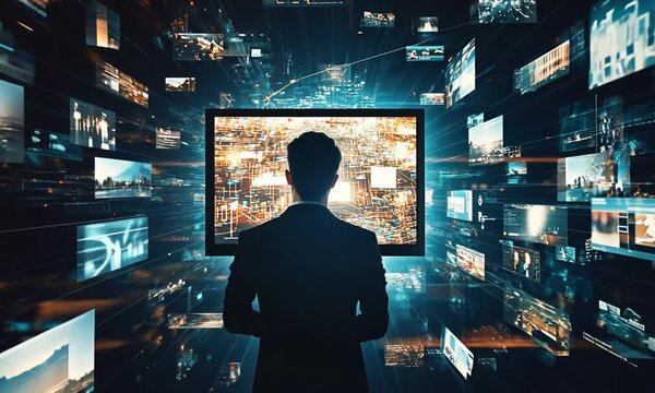 Man Overwhelmed by Information