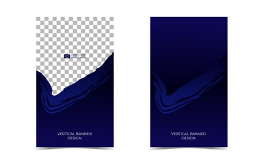 VERTICAL BANNER 43 EDITABLE ABSTRACT BANNER DESIGN WITH PHOTO INSERT OPTION - VERSATILE FOR ANY PURPOSE