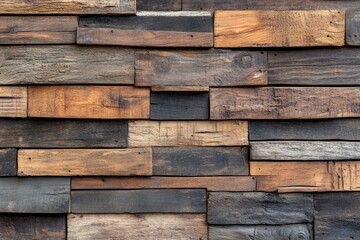 old wood texture, wall panel made of boards , ai