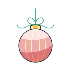 Hand drawn christmas ball illustration