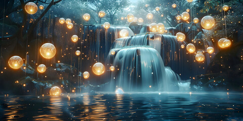 Enchanting dreamscape of floating islands 