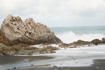 Waves Crashing at the white rock