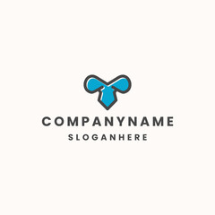 Letter t logo design template vector illustration On white background