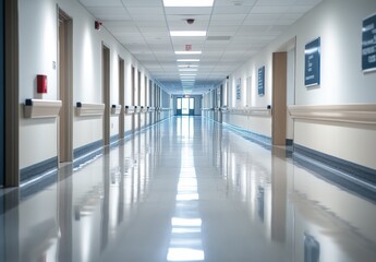 Empty Hospital Corridor