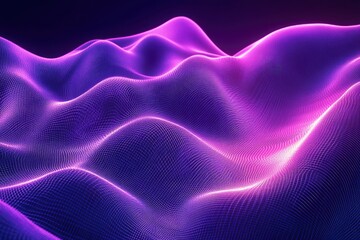 Abstract waves shape glowing in ultraviolet spectrum. Background for banner, backdrop or texture for 3D mapping , ai
