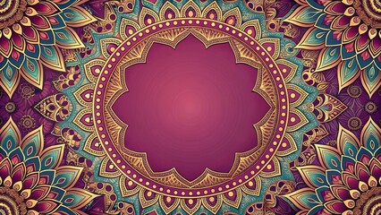 Ornate card design featuring a beautiful mandala pattern , Mandala, Ornament, Beautiful, Card, Design, Intricate, Decoration