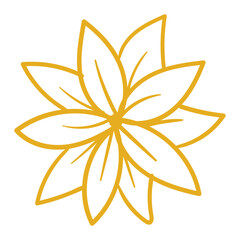 Hand drawn golden leaves illustration design