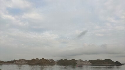 Manila bay on a cloudy August Sunday morning