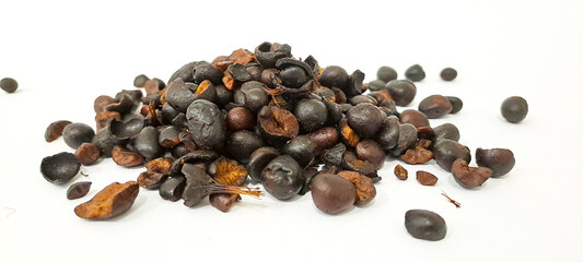 Palm kernal seeds with uncracked kernals and thick shells	
