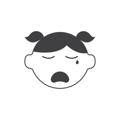 Baby face expressions icon