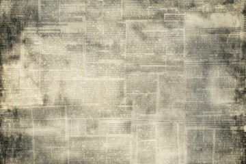 OLD NEWSPAPER BACKGROUND, BLANK GRUNGE PAPER TEXTURE, BLURRY TEXTURED PATTERN , ai