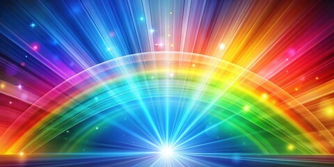 Obraz premium Colorful abstract background with vibrant rainbow light shining through, Abstract, Background, Colorful, Rainbow, Vibrant