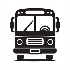 The bus icon set is a collection of modern icons in a modern design icon silhouette vector style with white background