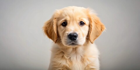 Golden retriever puppy with fluffy coat and adorable face, dog, puppy, golden retriever, pet, fluffy, cute, adorable, young