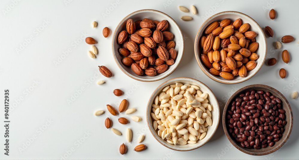 Sticker beans on a white background