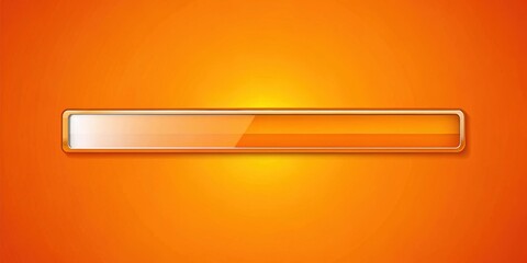 Information loading bar on orange background, half light loading level, rendering, information