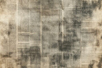 Fototapeta premium OLD NEWSPAPER BACKGROUND, BLANK GRUNGE PAPER TEXTURE, BLURRY TEXTURED PATTERN, ai