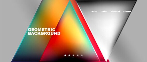 Gradient triangle geometric minimal wallpaper