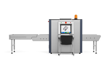 Airport X-ray Security Baggage Scanner. 3d Rendering