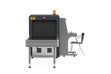 Airport X-ray Security Baggage Scanner. 3d Rendering